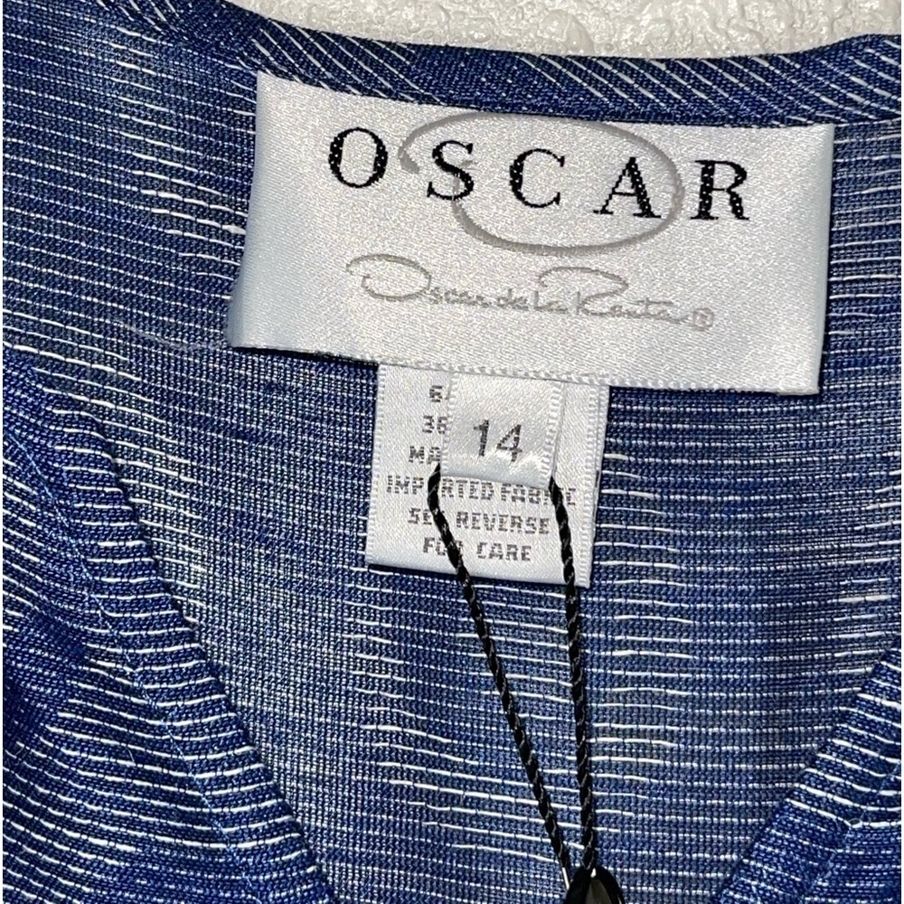NWT Oscar de La Renta “Ocean” linen blend tunic. Size 14. New- old stock - Picture 10 of 11